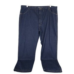 Rustler Mens Regular Fit Straight Leg‎ Heavyweight Denim Jeans 48x30 Dark Wash